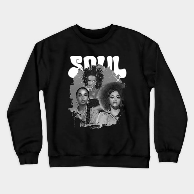 Queen. Of Soul Crewneck Sweatshirt by ReaggleBlack